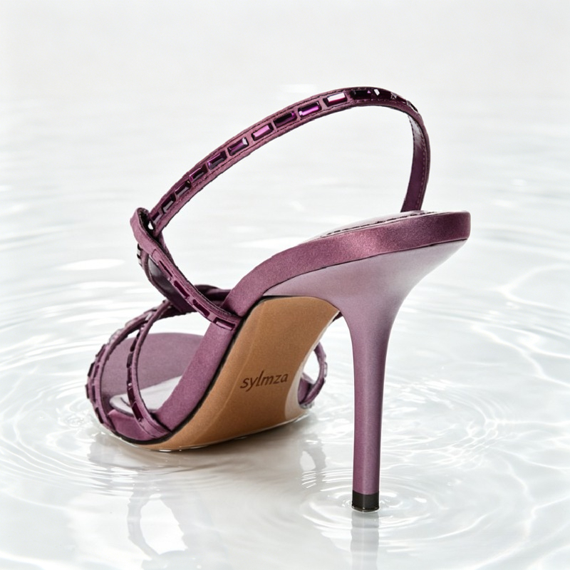 Purple Rhinestone Detail Heele - Women'S Shoes Quality 评论和价格