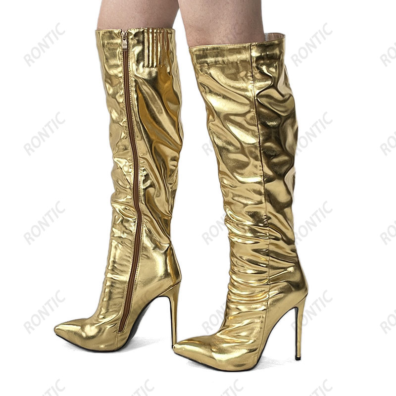 Rontic Handwork Women Winter K - Knee High Boots Women 评论和价格