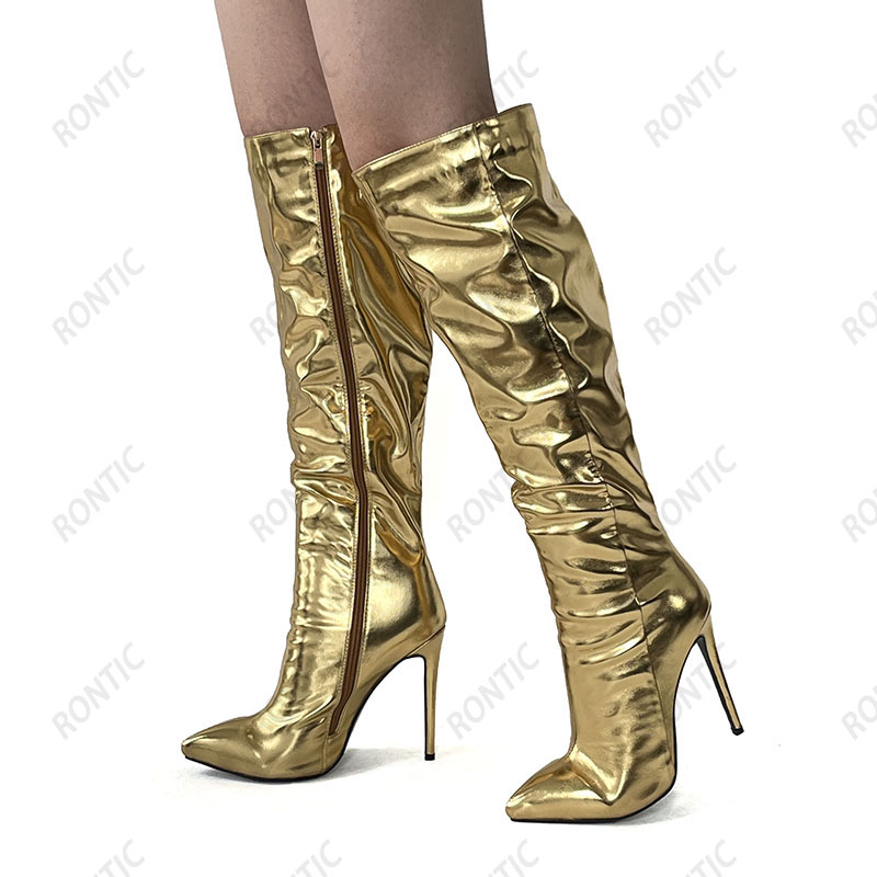 Rontic Handwork Women Winter K - Knee High Boots Women 评论和价格