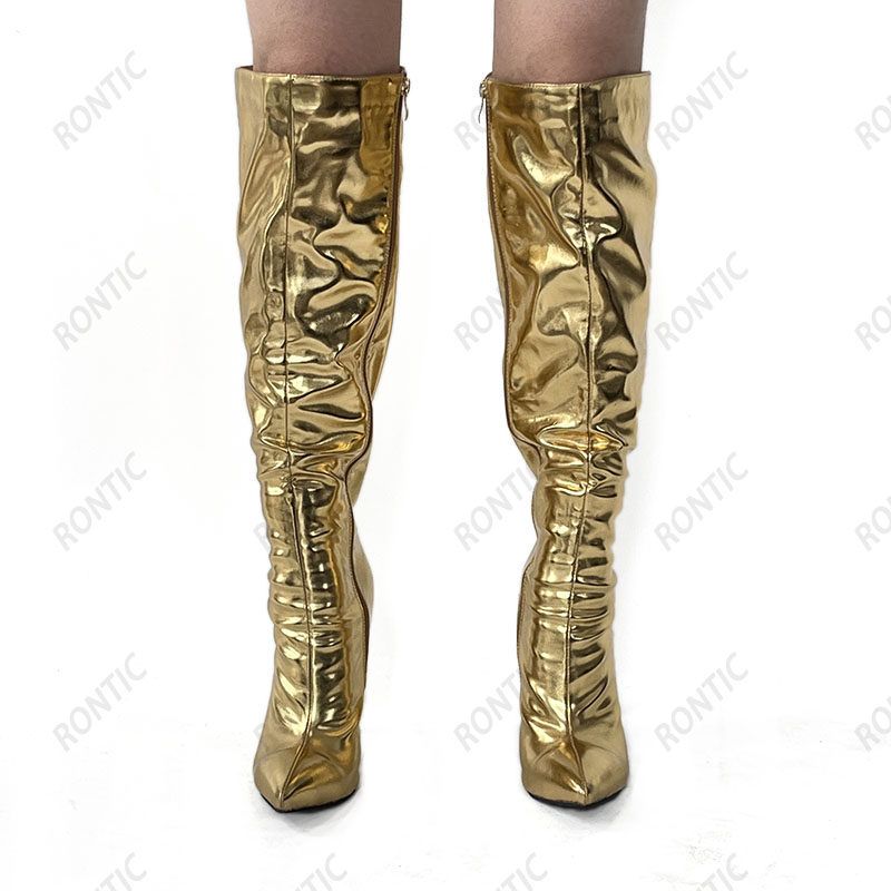 Rontic Handwork Women Winter K - Knee High Boots Women 评论和价格