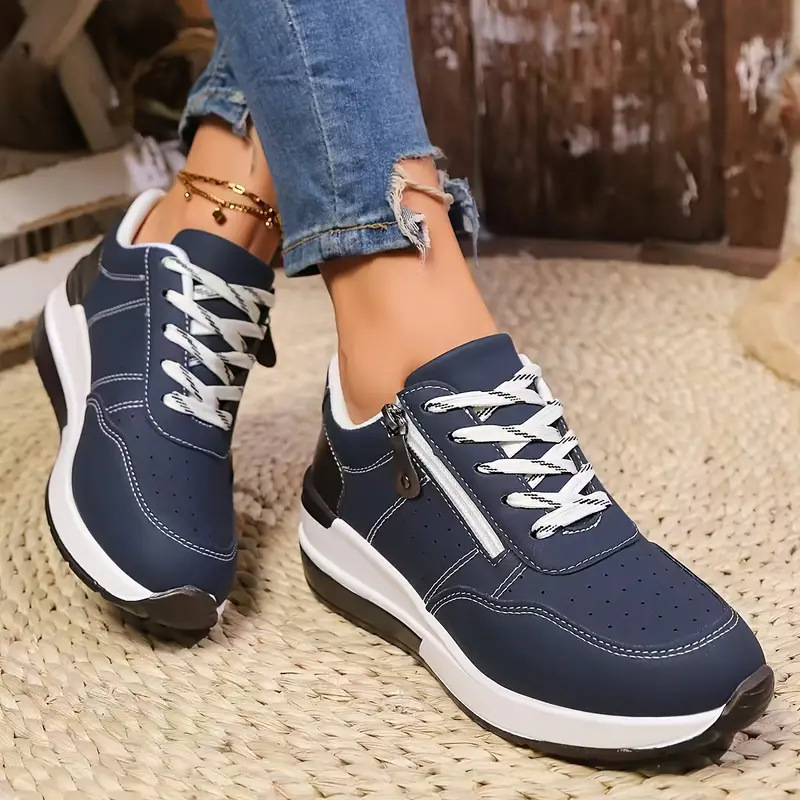 Women Side Zipper Platform Sne - Oxford Lace Up Women 评论和价格