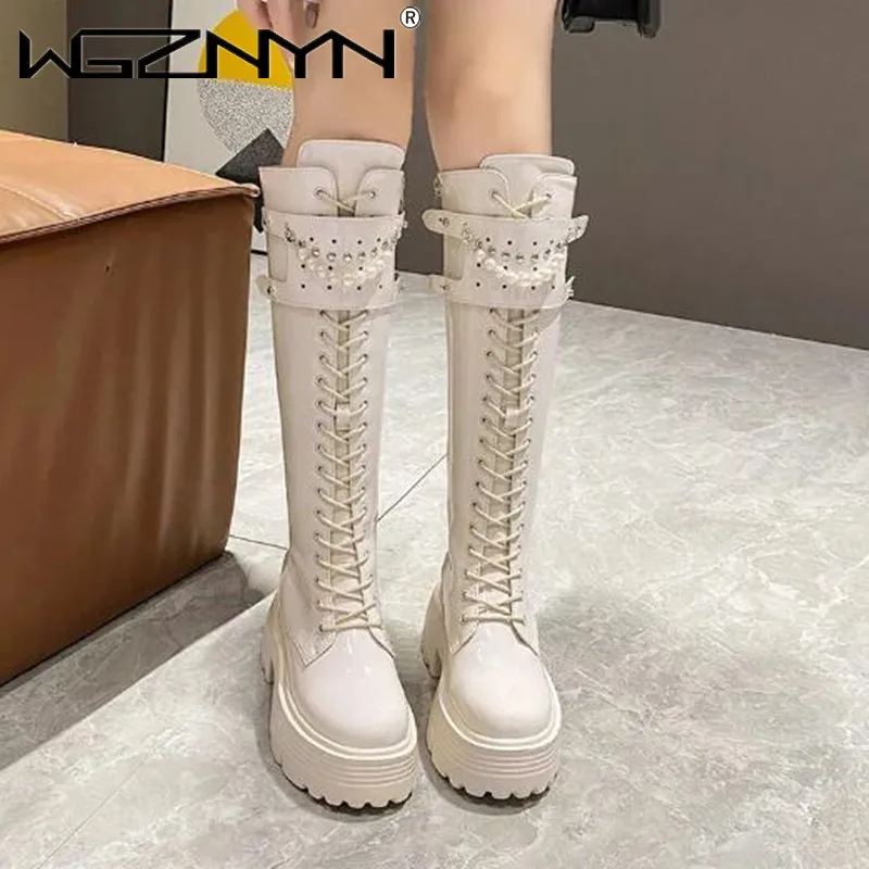 Winter Leather Warm Plush Boot - Knee High Boots Women 评论和价格
