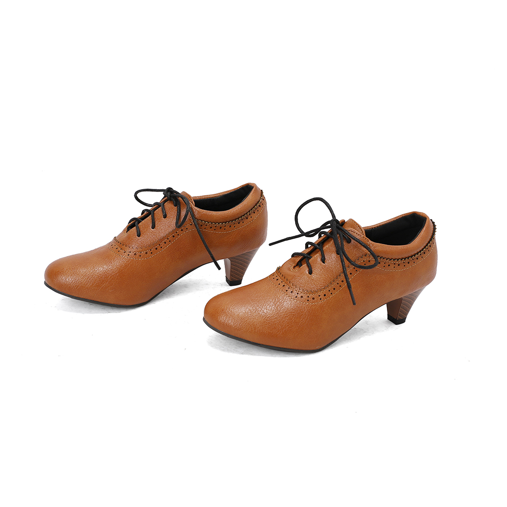 New Breathable Brown Yellow Wo - Oxford Lace Up Women 评论和价格