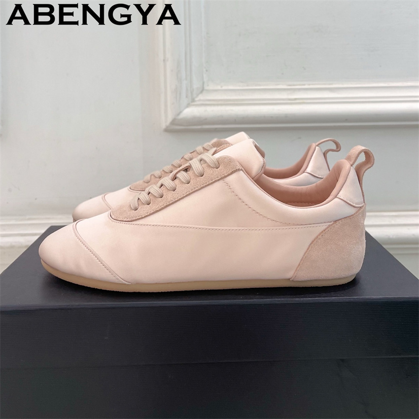 Pink Satin Round Toe Lace Up C - Oxford Lace Up Women 评论和价格