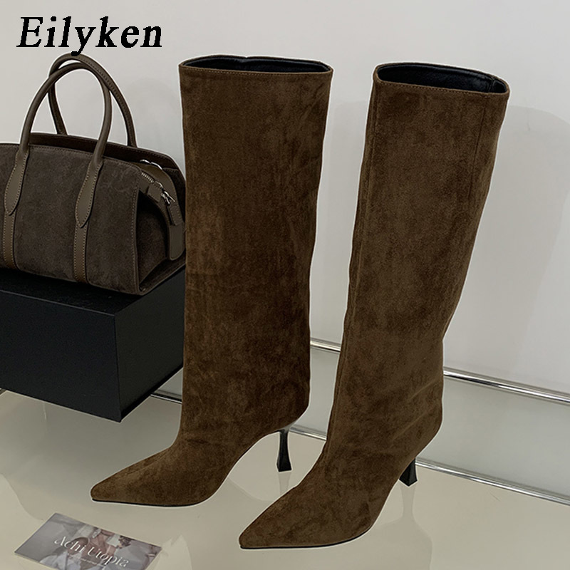 Eilyken Winter Retro Design Po - Knee High Boots Women 评论和价格