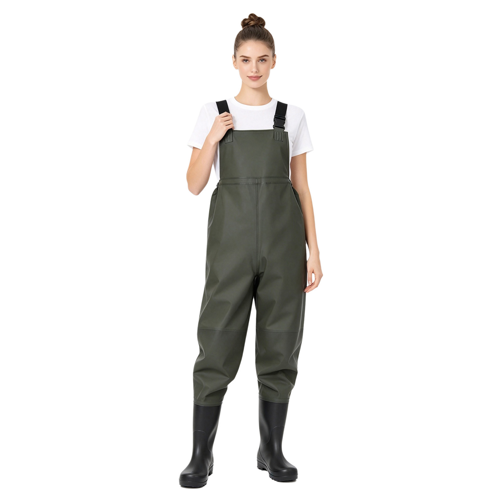 Women Half-body PVC Waders Pan - Women Shoes Xxl 评论和价格