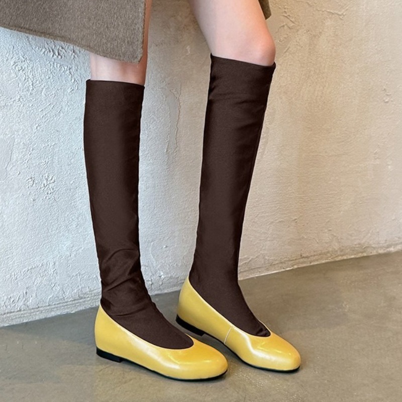 Fashion Brand Round Toe Knee H - Sock Boot Women 评论和价格