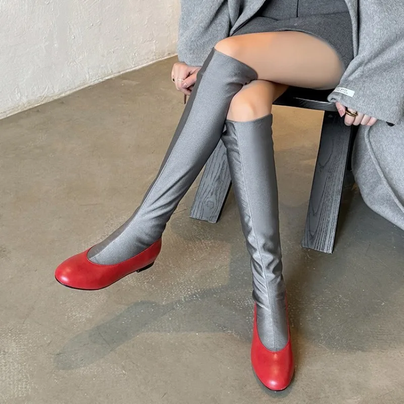 Fashion Brand Round Toe Knee H - Sock Boot Women 评论和价格