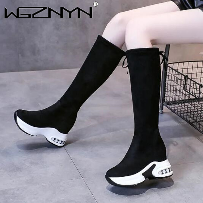Winter Warm Chunky Platform Lo - Knee High Boots Women 评论和价格