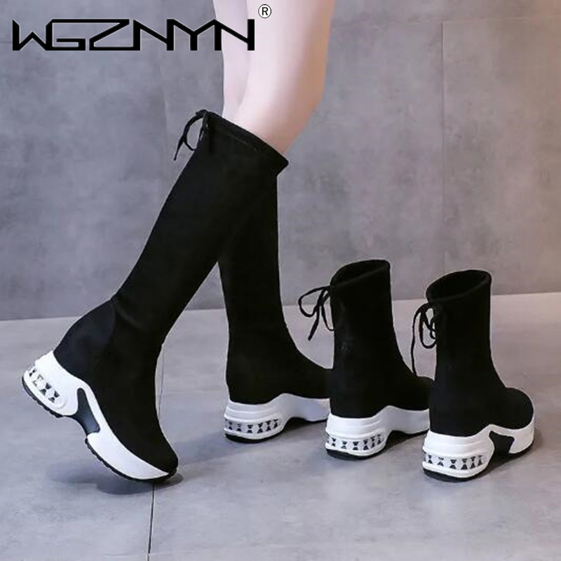 Winter Warm Chunky Platform Lo - Knee High Boots Women 评论和价格