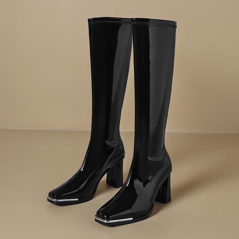 Knee High Boots Autumn New Squ - Knee High Boots Women 评论和价格